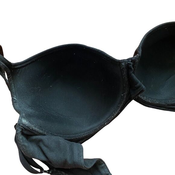 Victoria's Secret Size 32DDD Bra Lined Demi Black Body By Victoria Underwire - Picture 6 of 6